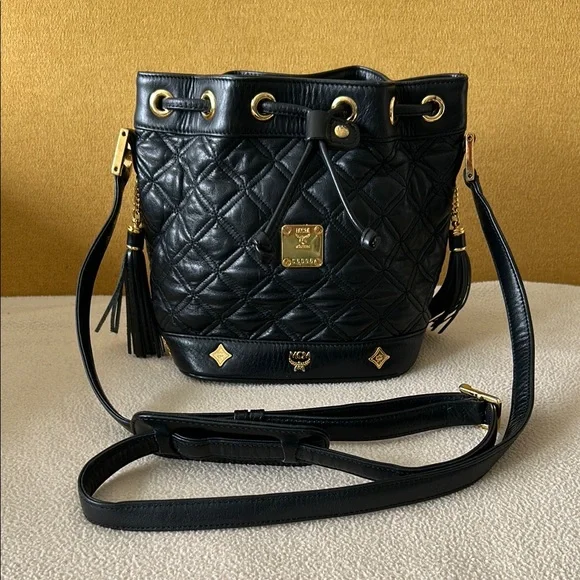 MCM Women’s Quilted Leather Bucket Bag - Picture 1 of 16